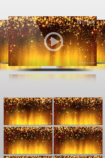 金色粒子星光下落开场LED高清动态视频图片