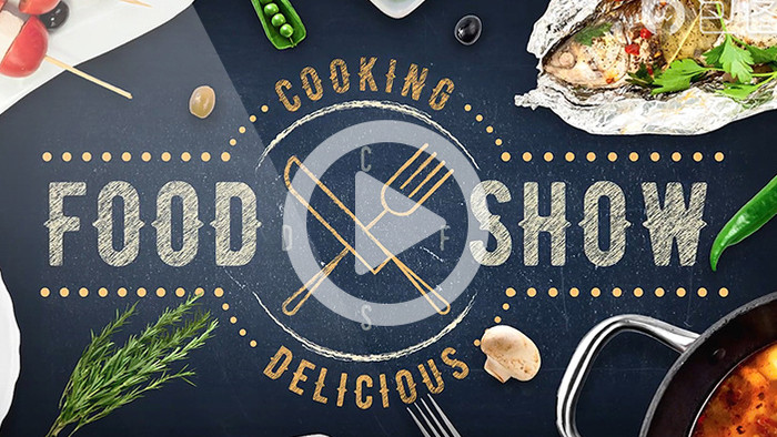 美食烹饪料理节目宣传整体栏目包装AE模板