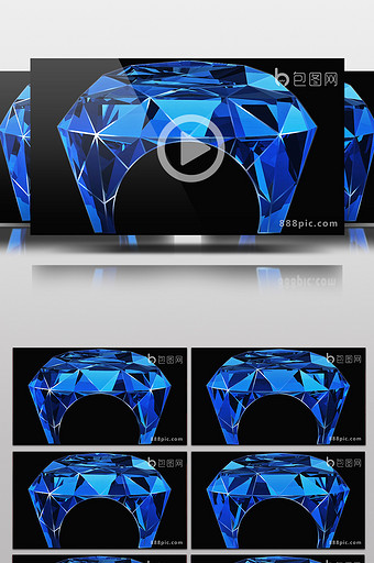 绚丽钻石水晶门无缝循环背景高清视频素材图片