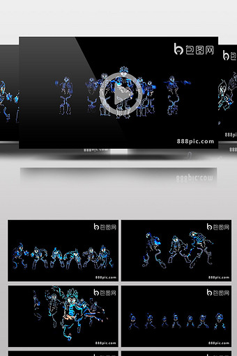 LED荧光震撼动感舞蹈街舞附音乐图片