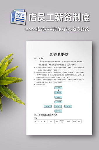 店员工薪资制度方案图片