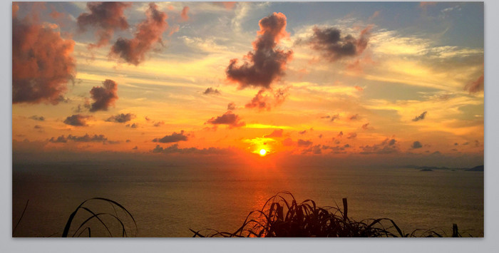 夕阳西下日落背景图