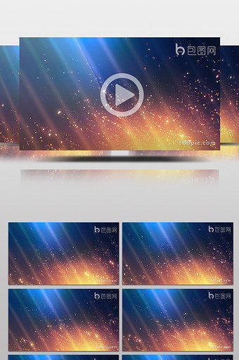 冷暖对比星光粒子循环背景高清视频素材图片