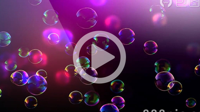 紫色唯美泡泡背景视频