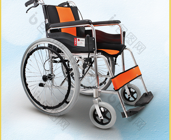 创意海报代步轮椅可折叠便携式手推工具