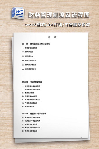 财务管理制度及流程图WORD文档图片