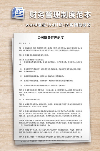 公司财务管理制度WORD文档图片