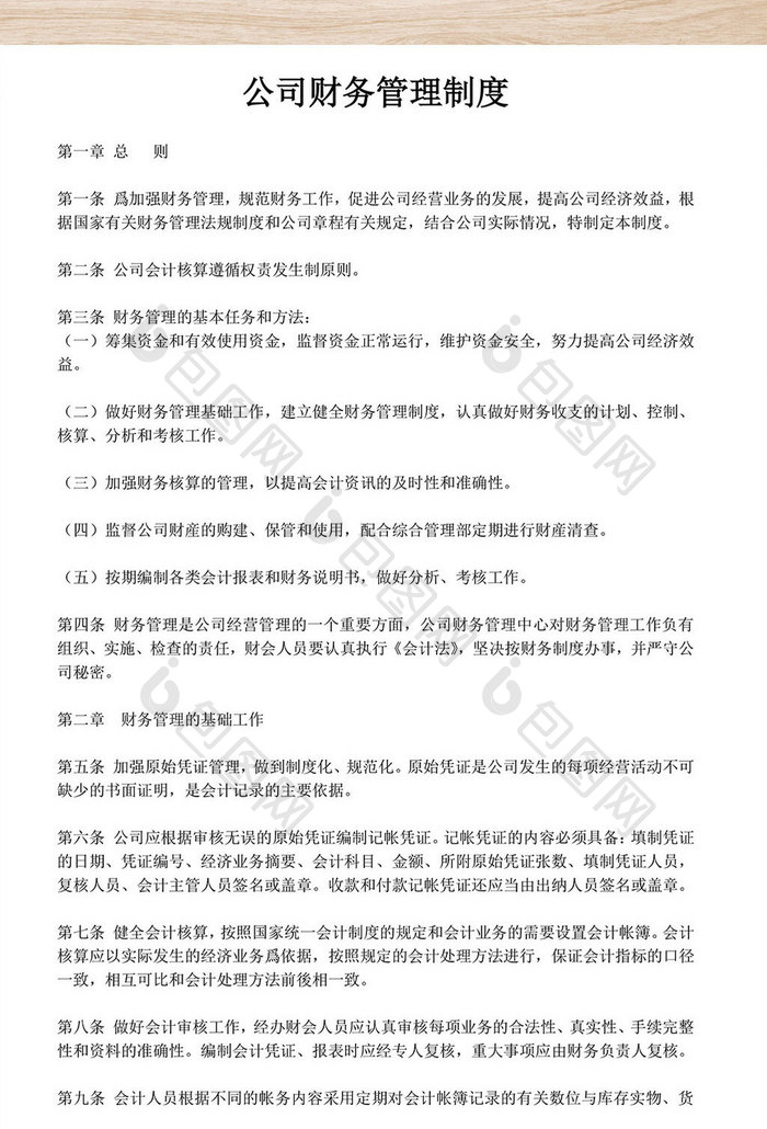 公司财务管理制度WORD文档