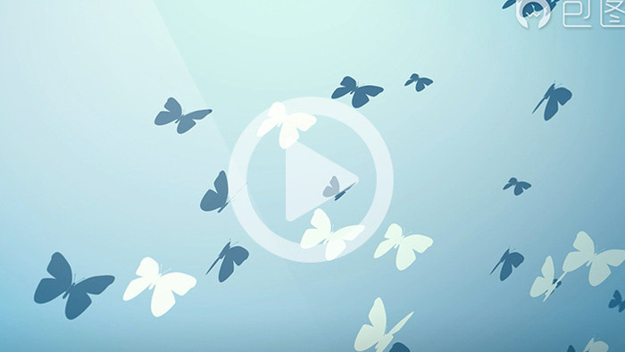 翩翩飞舞的蝴蝶群循环背景高清视频素材
