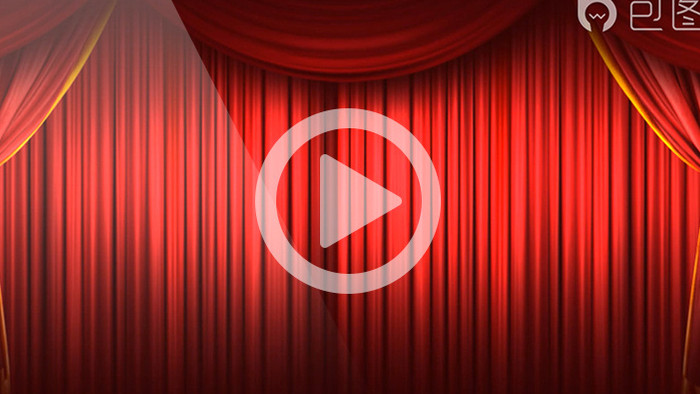 舞台红色幕布拉开动画循环背景高清视频素材