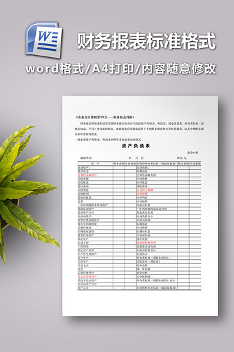 财务报表标准格式-完整版图片