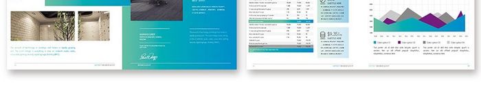 整套蓝色渐变现代通用企业科技画册