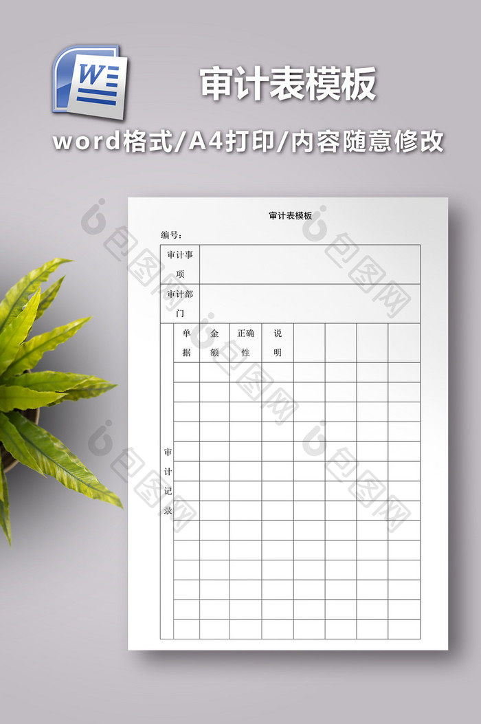 审计表word模板