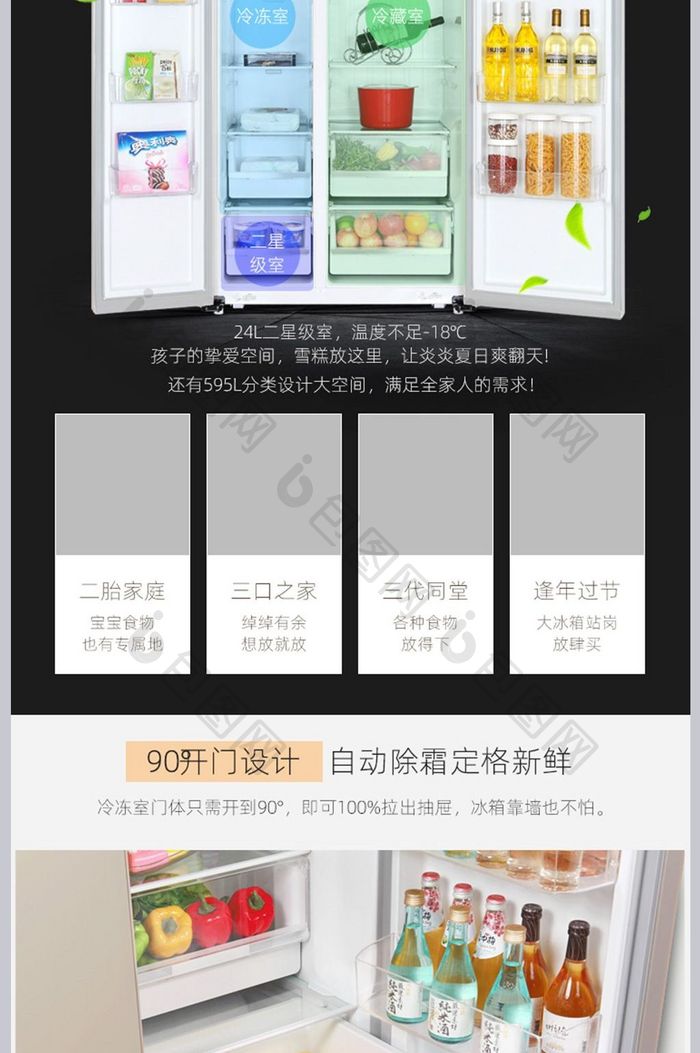淘宝冰箱详情模板