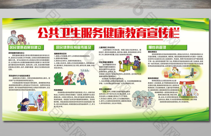公共卫生服务健康教育栏图片