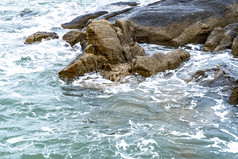 大海礁石海浪