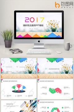 2017清新雅致商务通用PPT