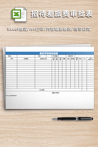 公司差旅费报销明细表图片