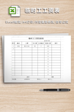 工厂预算表excel模板
