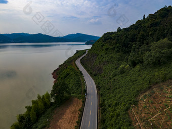 湖南清江河风景区航拍摄影图