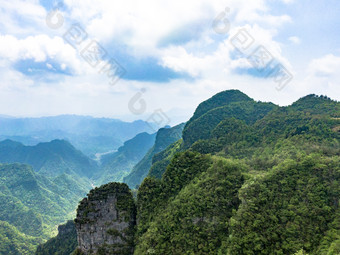 湖南张家界奇特山川航拍摄影图