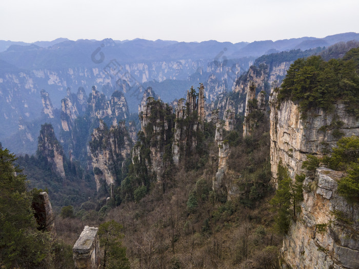 湖南张家界武陵源风景区航拍摄影图