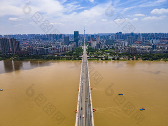 湖南株洲城市风光航拍