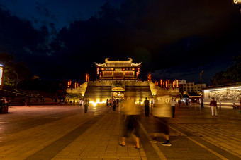 江西赣州<strong>江南</strong>宋城<strong>夜景</strong>灯光