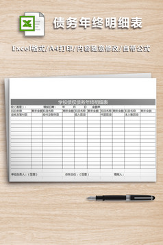 立体年终公司部门开支预算表excel模板