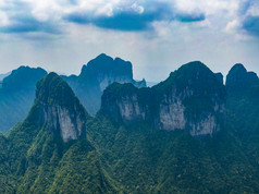 祖国壮丽山河湖南张家界山川地貌摄影图