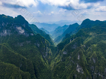 祖国壮丽山河湖南张家界山川地貌摄影图