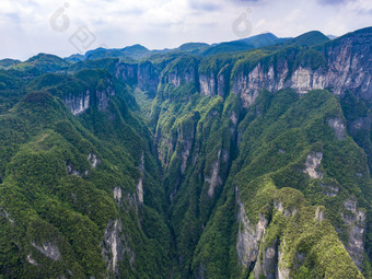 祖国壮丽山河湖南张家界山川地貌摄影图