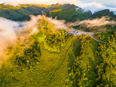 高山云海自然风光航拍摄影图