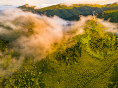 高山云海自然风光航拍摄影图