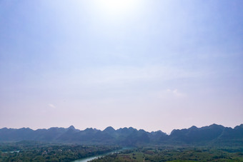 广西崇左<strong>山水</strong>风光左江雨花石景区航拍