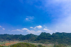 广西山水风光甘蔗种植基地航拍