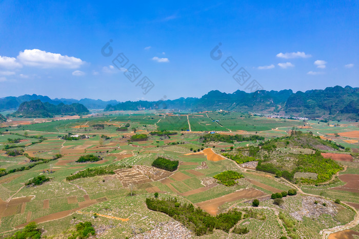 广西山水风光甘蔗种植基地航拍