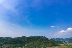 广西山水风光甘蔗种植基地航拍