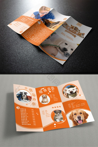 宠物之家三折页设计图片