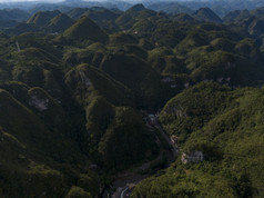 贵州山川河流舞阳河群山航拍