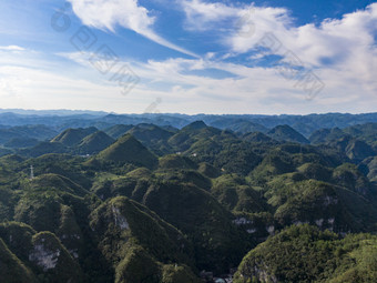 贵州山川河流舞阳河群山航拍