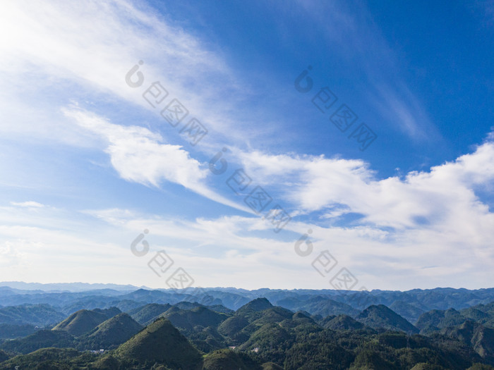 贵州山川河流舞阳河群山航拍