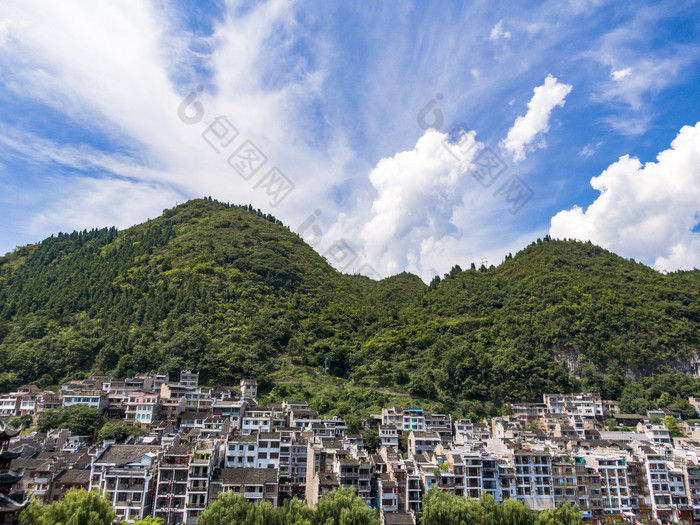 贵州镇远古镇5A景区航拍