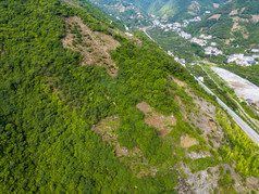 湖北新山水上公路山川自然风光航拍摄影图