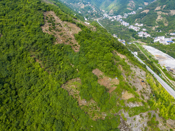 湖北新山水上公路山川自然风光航拍摄影图