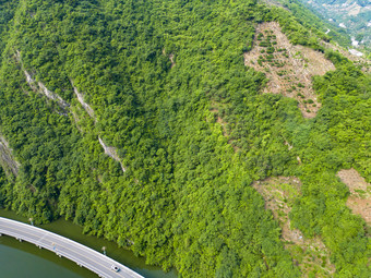 湖北新山水上公路<strong>山川自然</strong>风光航拍摄影图