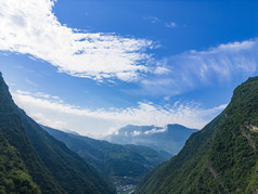 湖北新山水上公路山川自然风光航拍摄影图