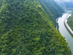 湖北新山水上公路山川自然风光航拍摄影图