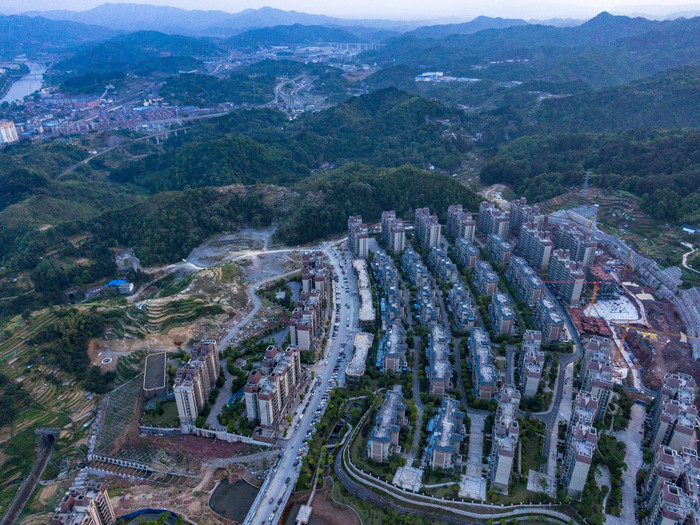 湖南山川丘陵地貌航拍