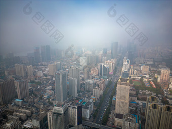 湖南长沙城市风光交通航拍摄影图